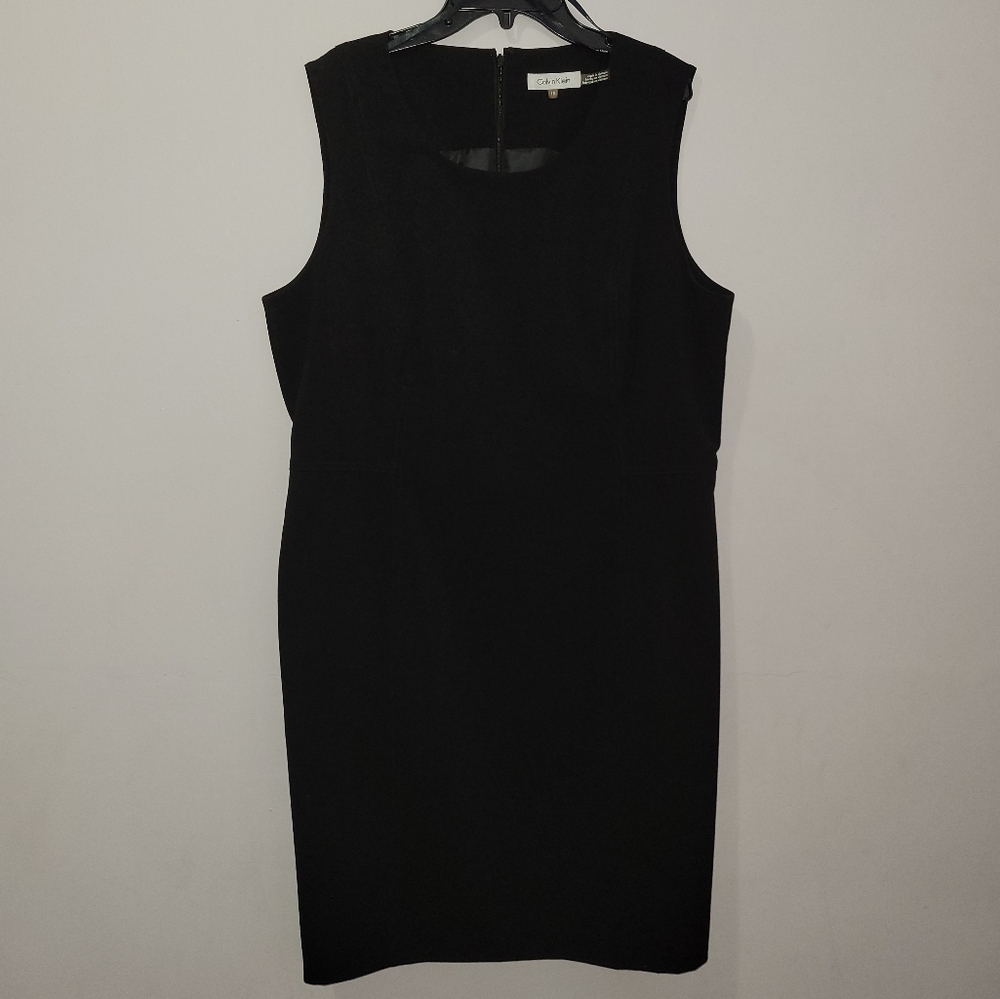 Calvin Klein Black Sleeveless Sheath Mini Dress